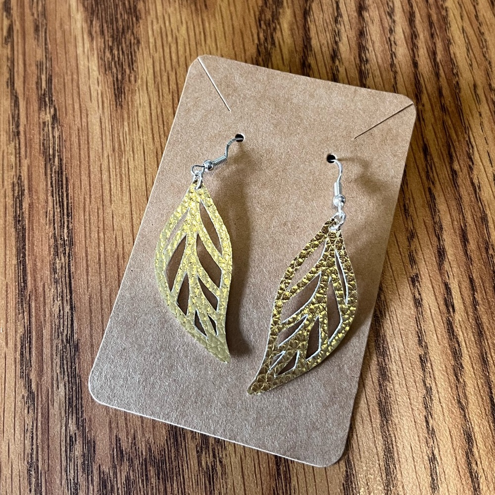Elegant Gold Leaf Earrings